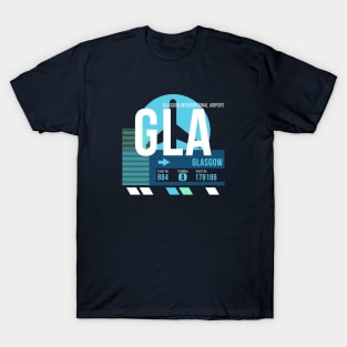 Glasgow (GLA) Airport // Sunset Baggage Tag T-Shirt